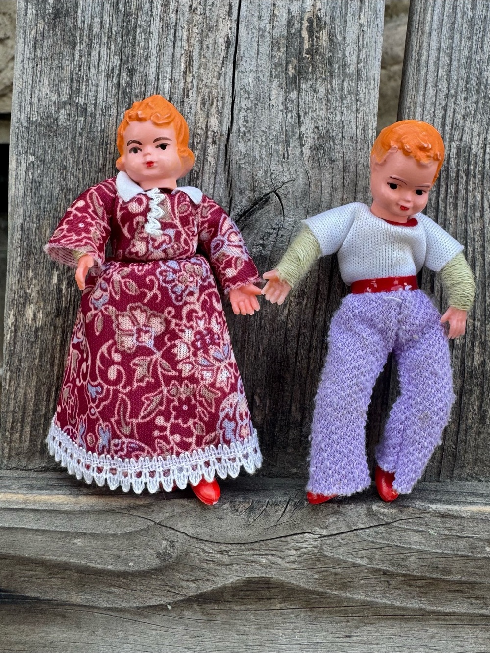 VTG 60s West German CACO Dollhouse Miniature Pair